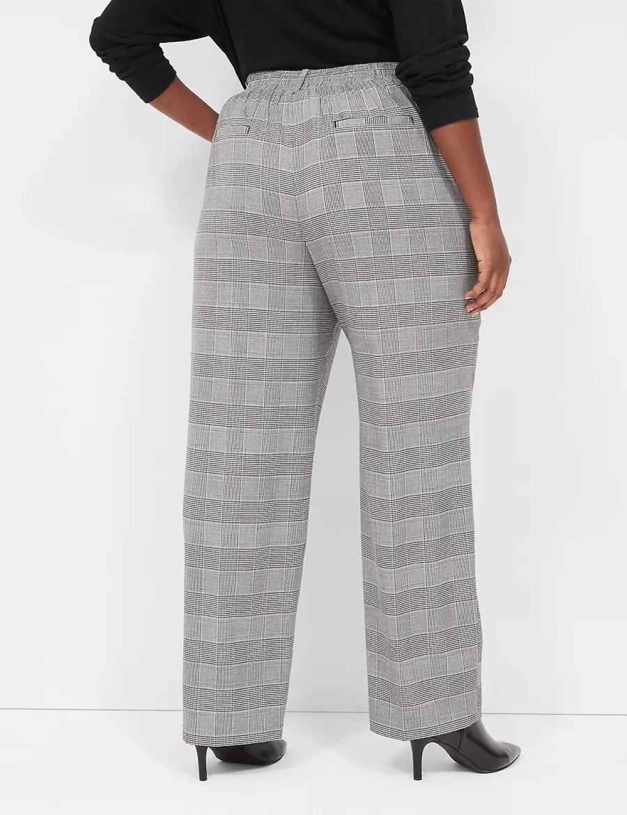 Lane Bryant Perfect Drape Pull-On Straight Pantaloni Donna Nere | DEC3050UU