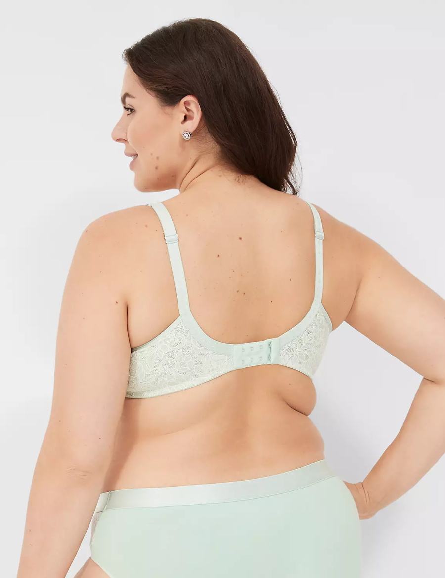 Lane Bryant Plunge with Lace Reggiseno Sfoderato Donna Verdi Chiaro | LHW9954OP