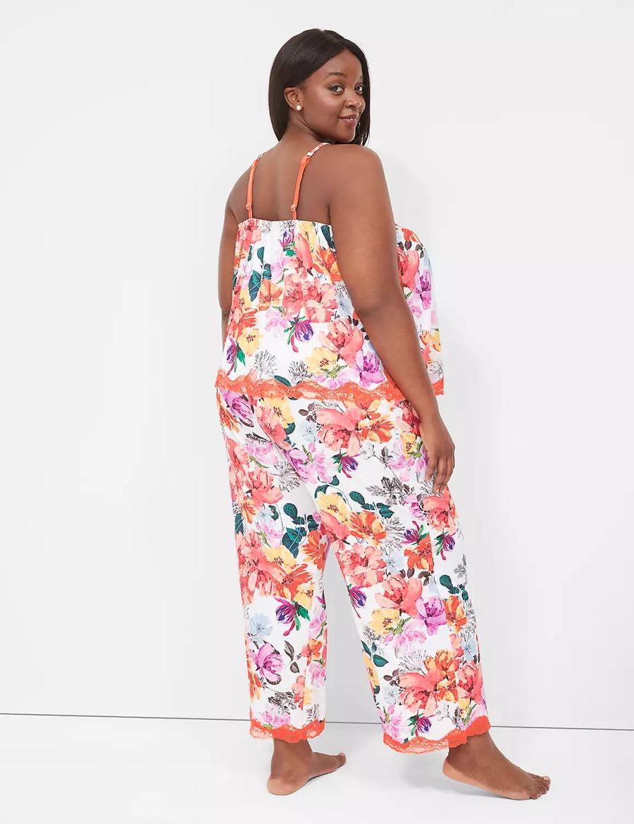 Lane Bryant Printed Cami & Pant PJ Set Pigiama Donna Arancioni Colorate | QJG4824HZ