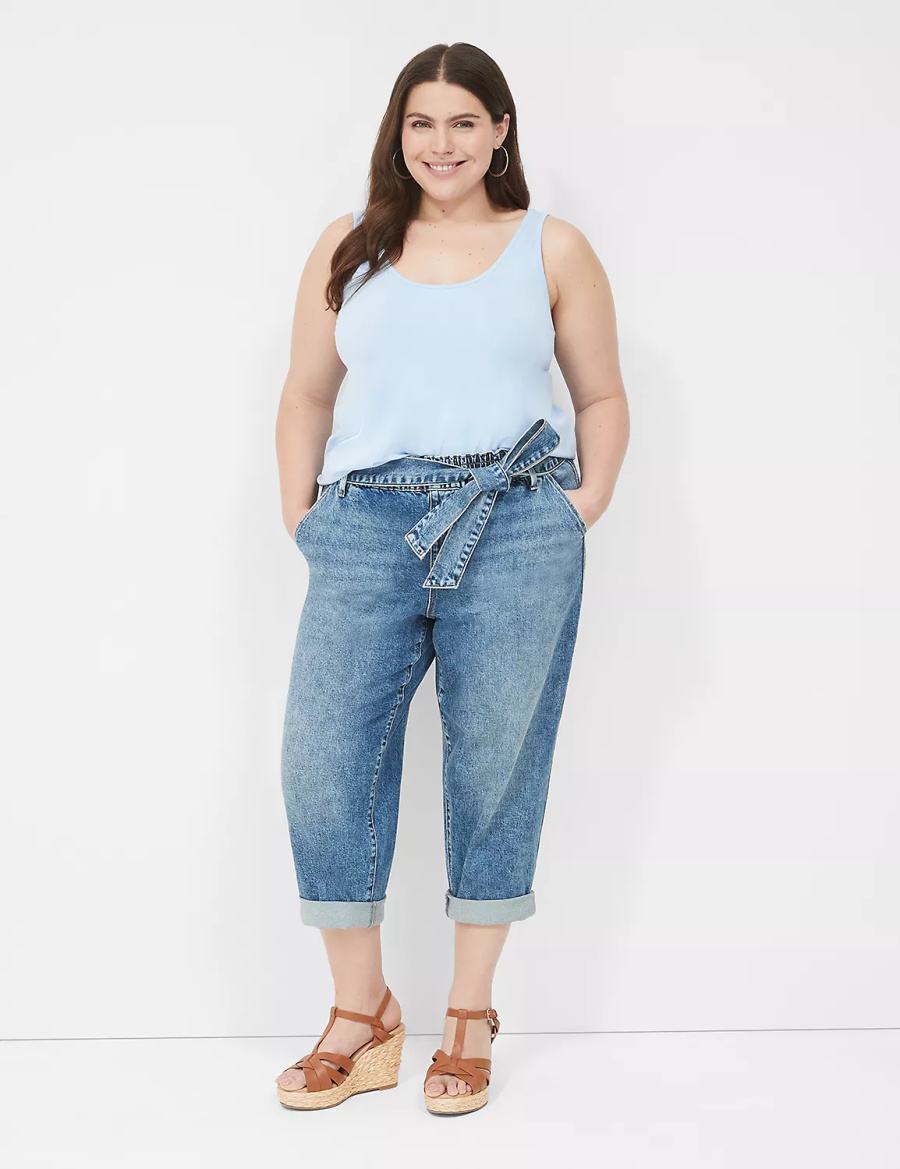 Lane Bryant Pull-On Fit Boyfriend Jeans Donna Blu | AXZ5653HF