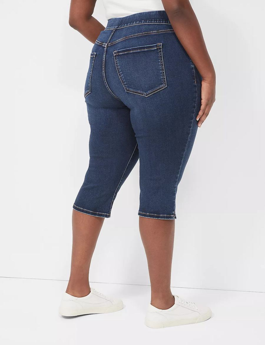 Lane Bryant Pull-On Fit High-Rise Pedal Jeggings Donna Blu | JYV9564JE