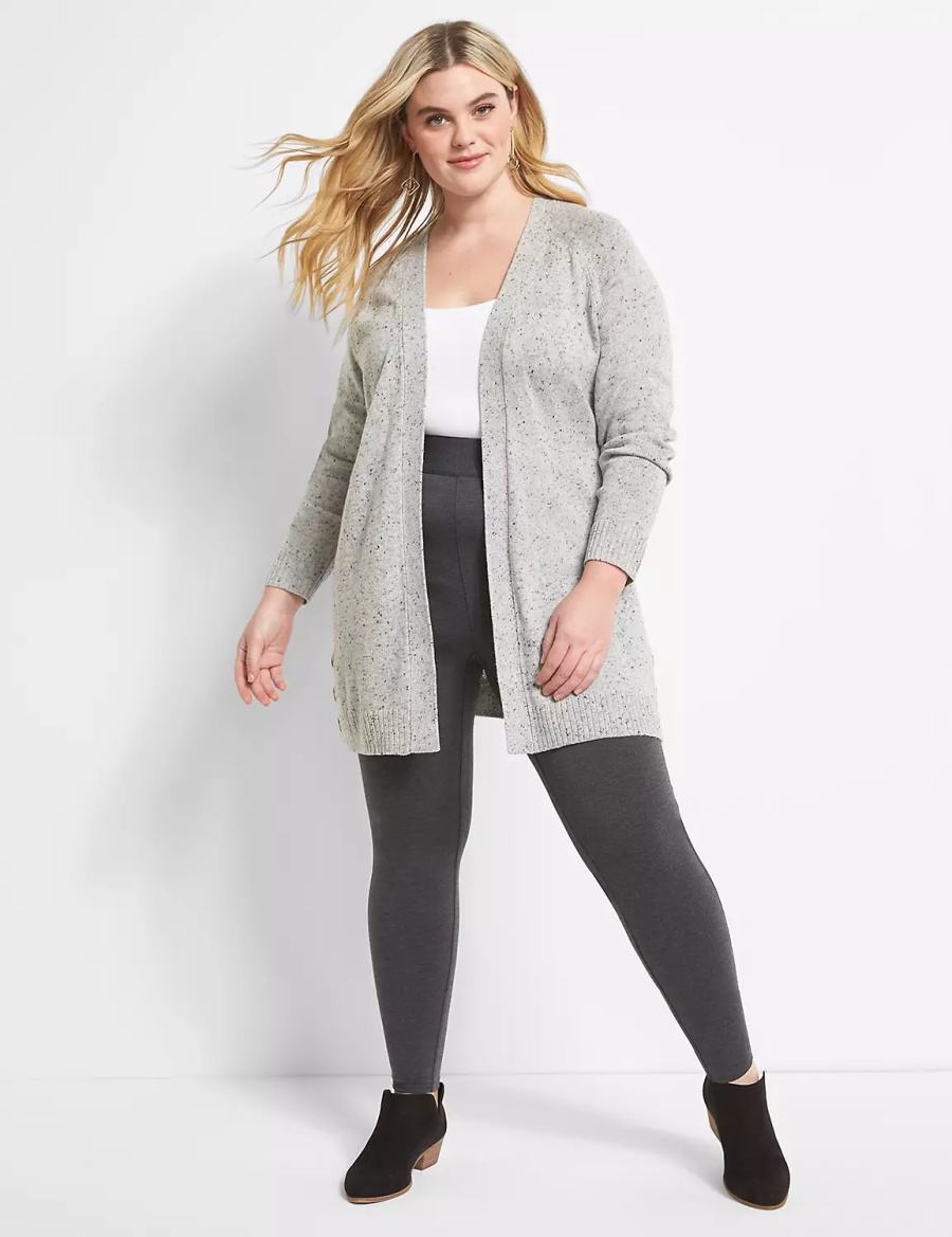 Lane Bryant Pull-On High-Rise Leggings Donna Grigie Scuro | DDX8262IX