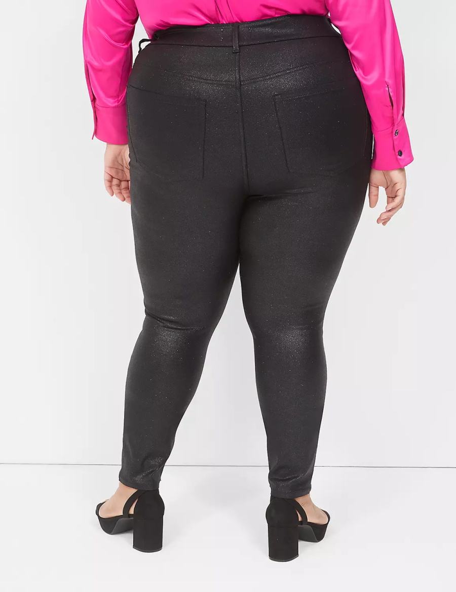 Lane Bryant Pull-On High-Rise Sparkle Jeggings Donna Nere | GIP2445GM