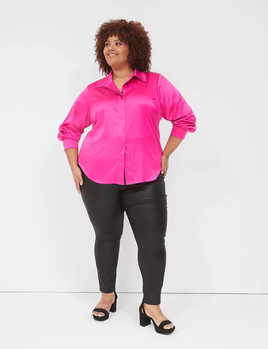 Lane Bryant Pull-On High-Rise Sparkle Jeggings Donna Nere | GIP2445GM