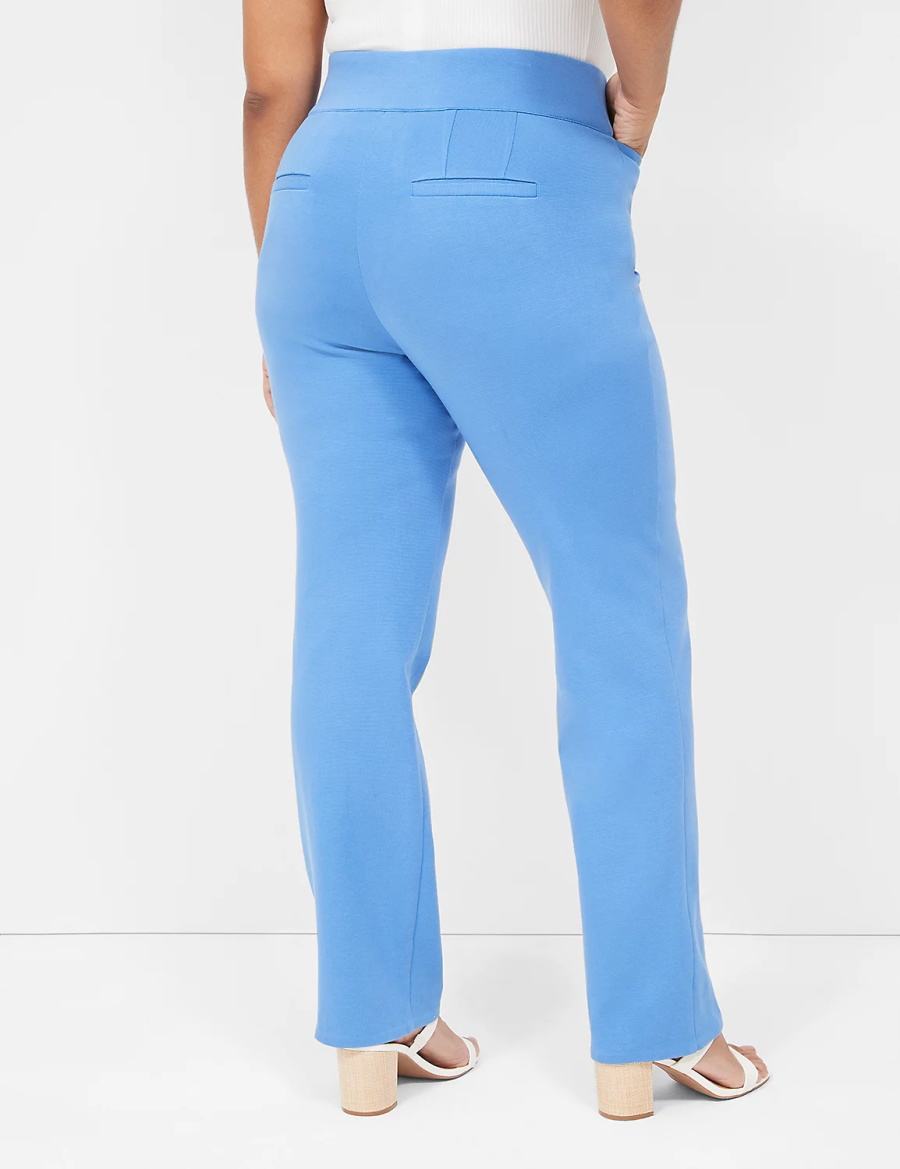 Lane Bryant Pull-On Ottoman Ponte Straight Leg Pantaloni Donna Blu | IRP8100ZT