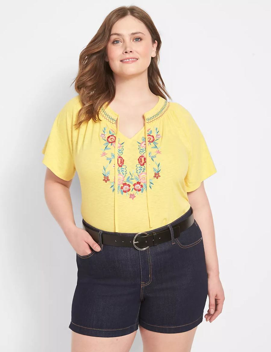 Lane Bryant Round Buckle Cinture Donna Nere | EMH8888KY