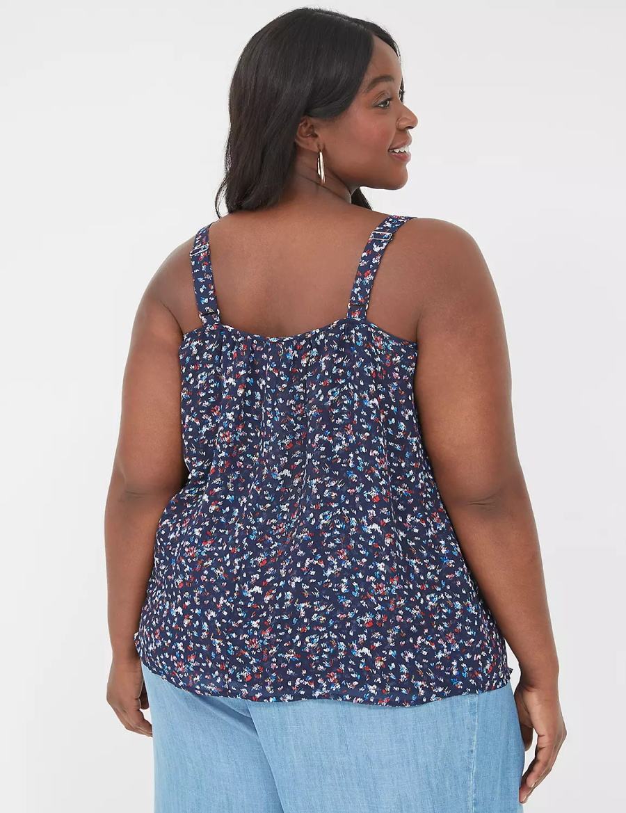 Lane Bryant Scoop-Neck Cami Canotta Donna Blu Scuro | OMG615BV