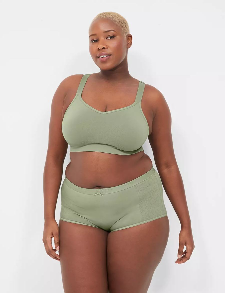 Lane Bryant Seamless Strappy-Back Bralette Donna Verdi | YFR2493NI