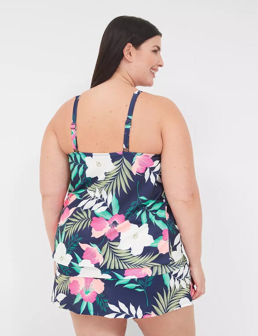 Lane Bryant Side Slit Swim Gonne Donna Blu Marino | BJI2730BN