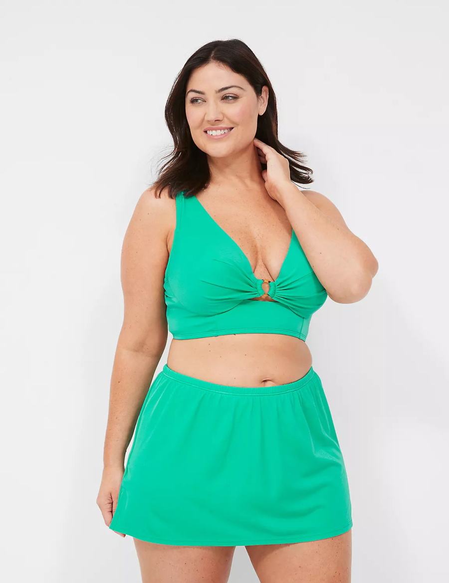 Lane Bryant Side Slit Swim Gonne Donna Verde Acqua | LED855HP