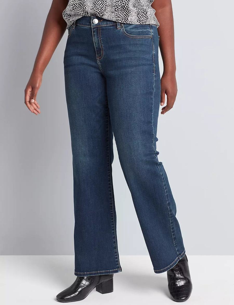 Lane Bryant Signature Fit Boot Jeans Donna Blu Scuro | OVJ9879RM