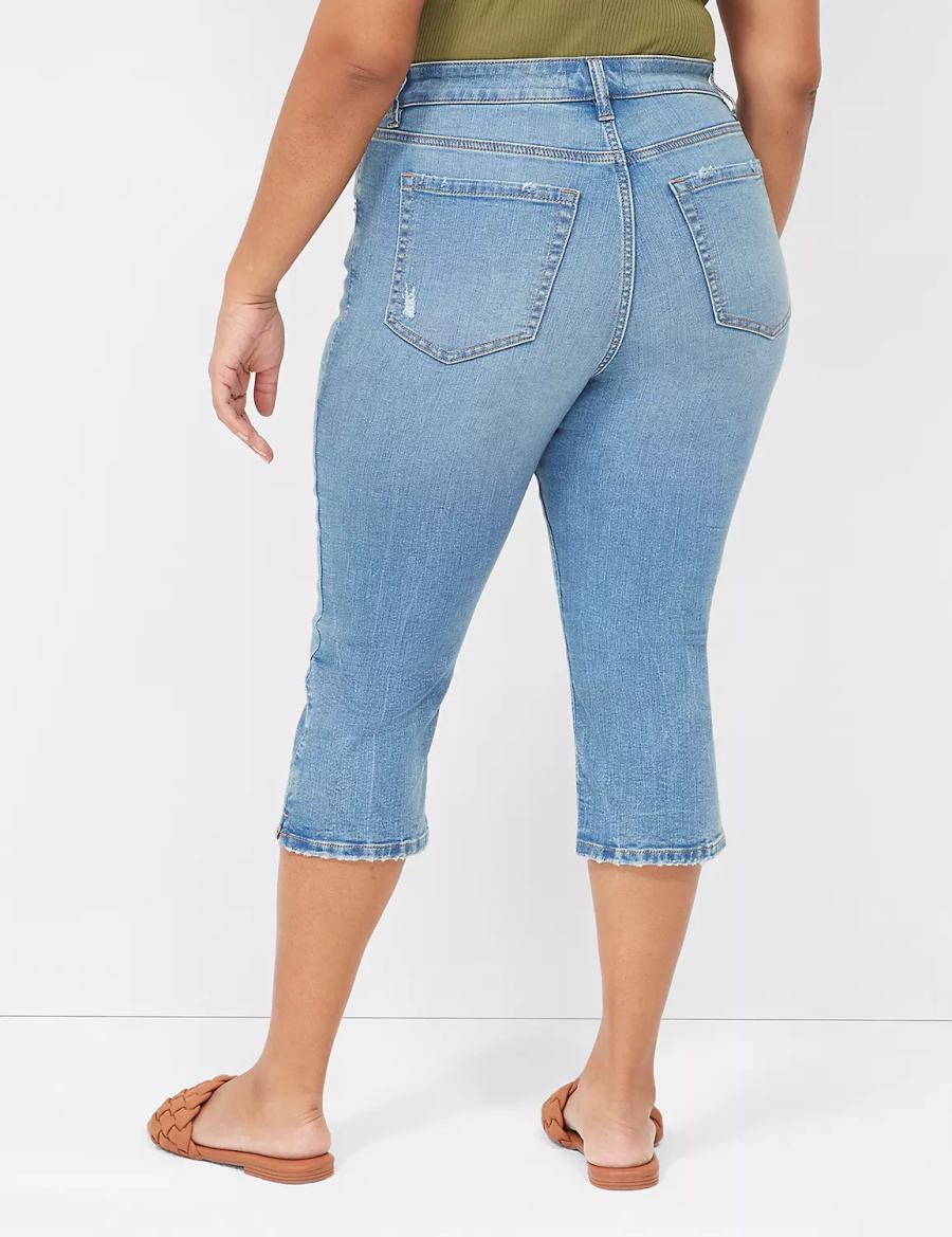 Lane Bryant Signature Fit High-Rise Pedal Jeans Donna Blu | JUV3221AP