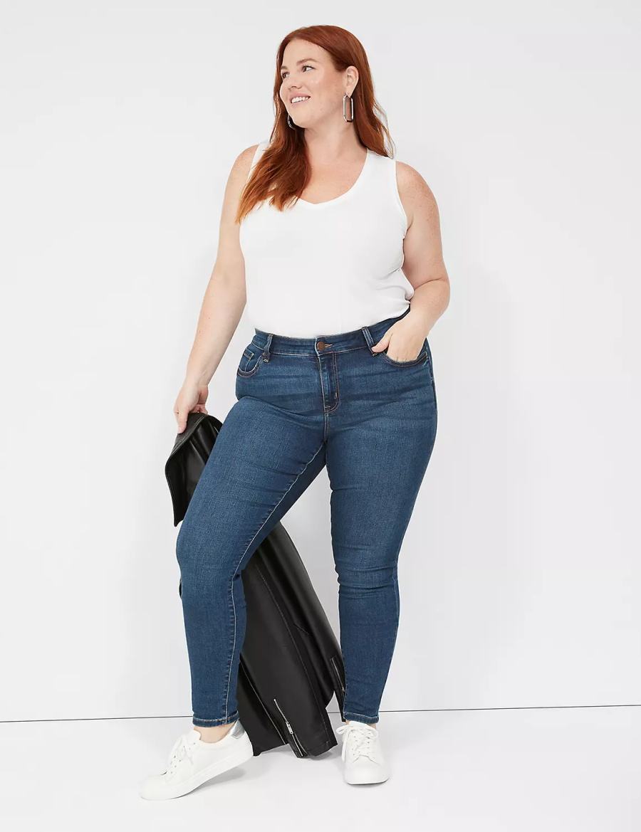 Lane Bryant Signature Fit Skinny Jeans Donna Blu | UKT8377SS