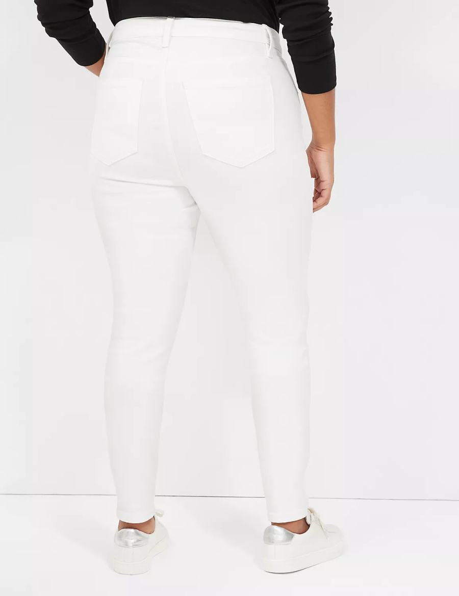 Lane Bryant Signature Fit White Skinny Jeans Donna Bianche | YIQ8883YZ