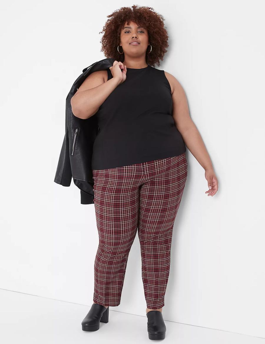 Lane Bryant Slim Ankle 4-Season Pantaloni Donna Rosse | DOT1920DW