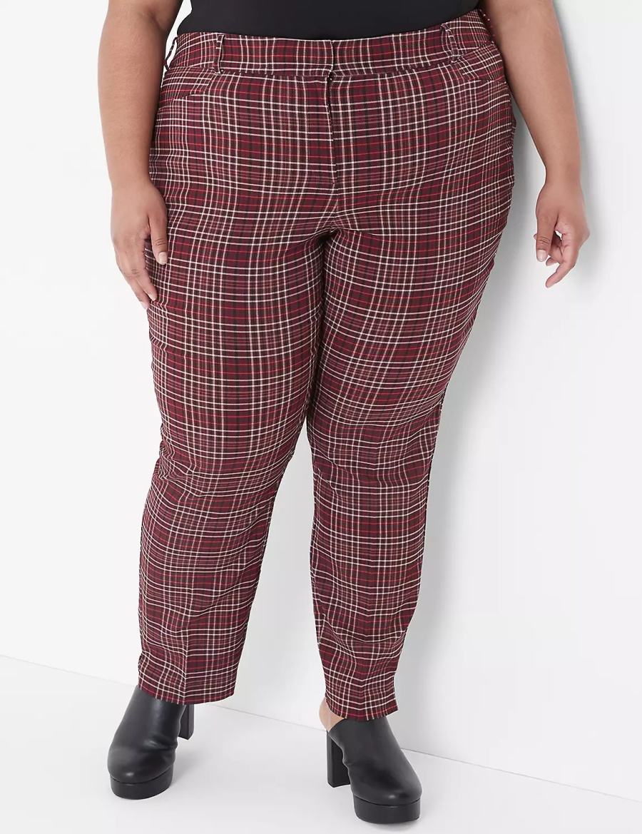 Lane Bryant Slim Ankle 4-Season Pantaloni Donna Rosse | DOT1920DW