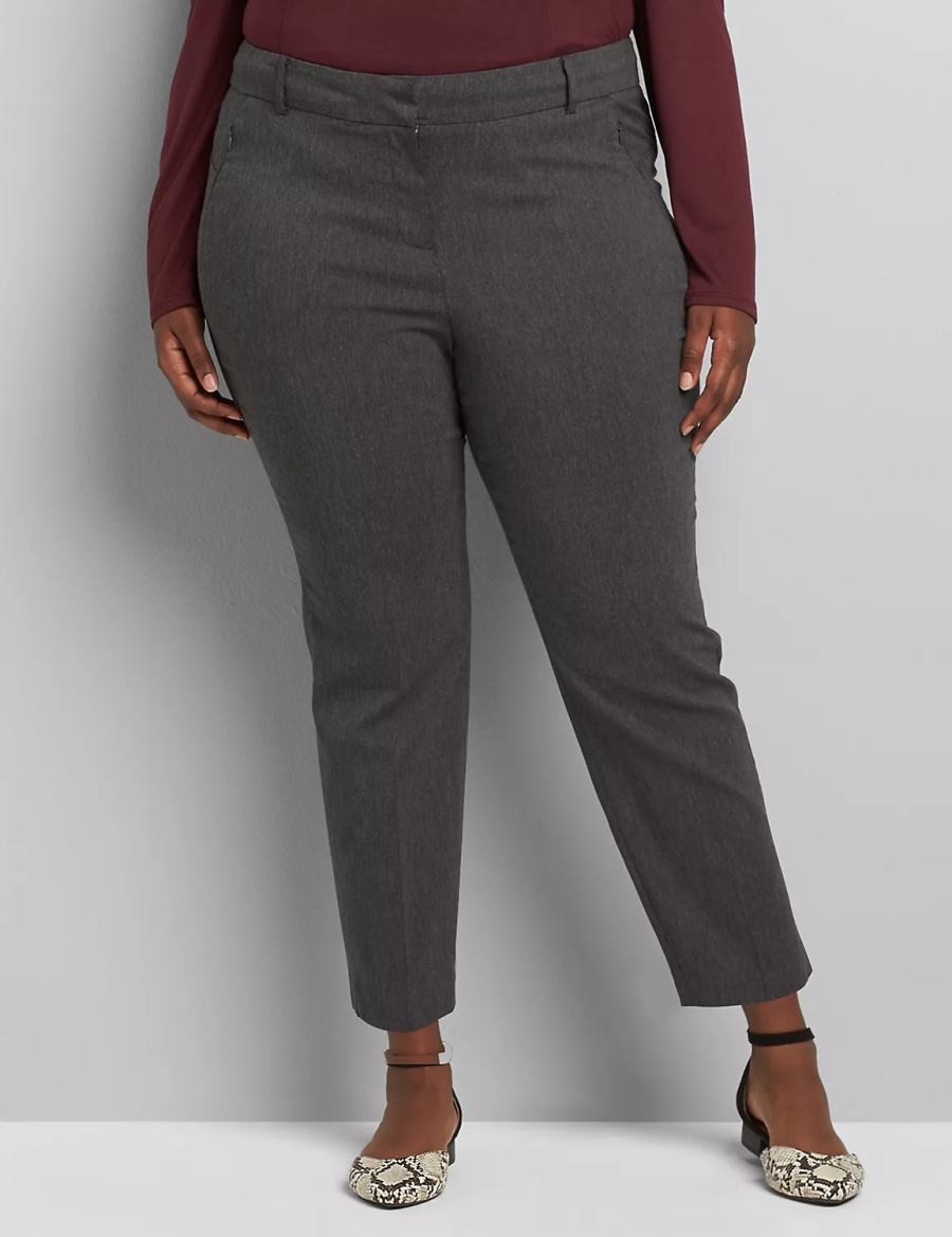 Lane Bryant Slim Ankle 4-Season Pantaloni Donna Grigie | ZXF2188CB