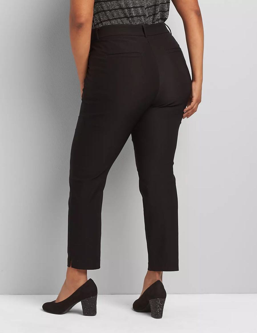 Lane Bryant Slim Ankle 4-Season Pantaloni Donna Nere | LCA6355MD