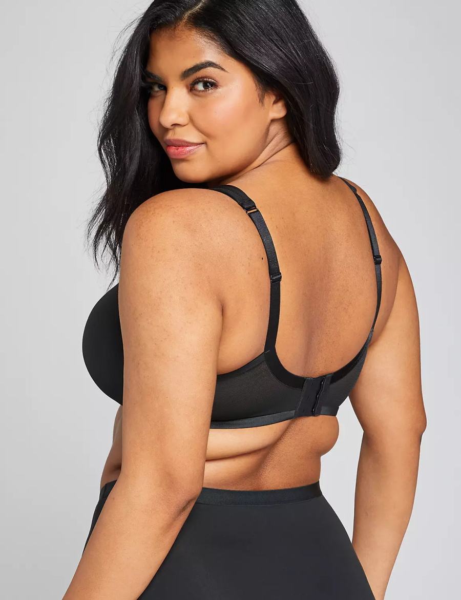 Lane Bryant Smooth Lightly Lined Full Coverage Bralette Donna Nere | ZSY8314SL