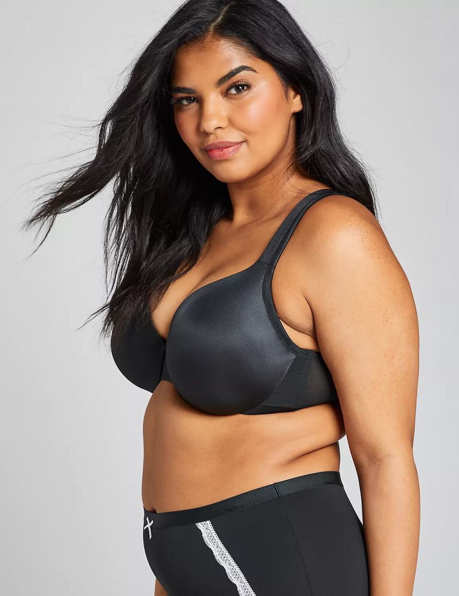 Lane Bryant Smooth Lightly Lined Full Coverage Bralette Donna Nere | ZSY8314SL