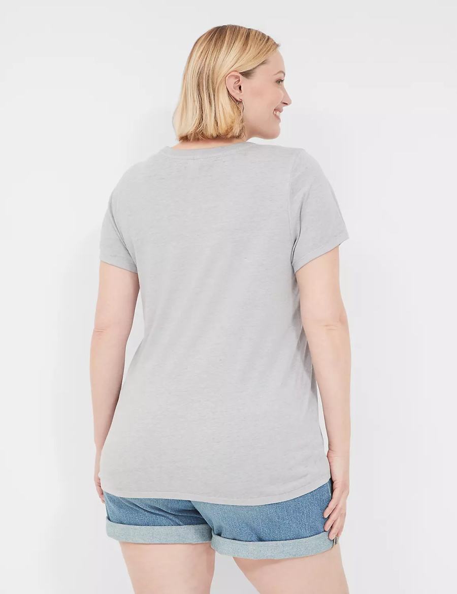 Lane Bryant Sol Sun Graphic Tee Magliette Donna Grigie | GHX7430HQ