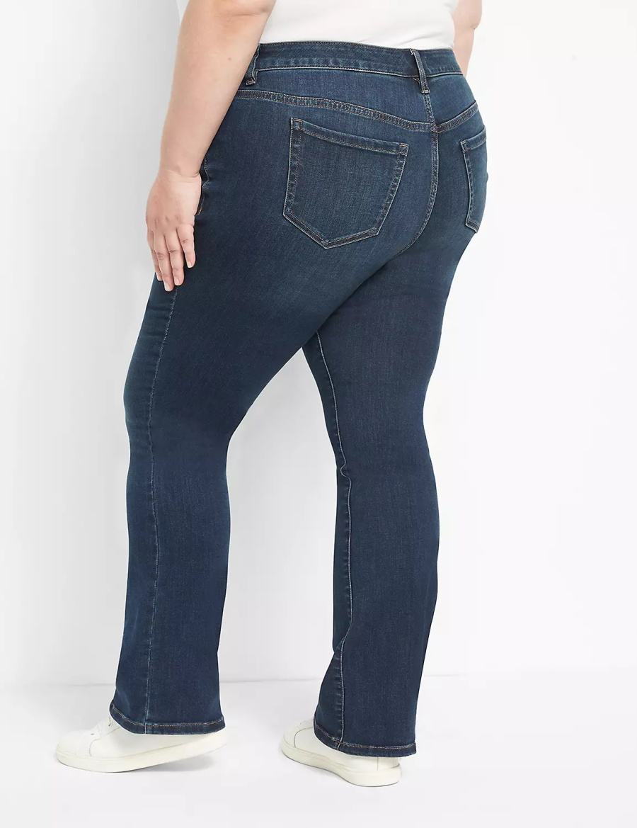 Lane Bryant Straight Fit High-Rise Boot Jeans Donna Blu Scuro | LDR958IA