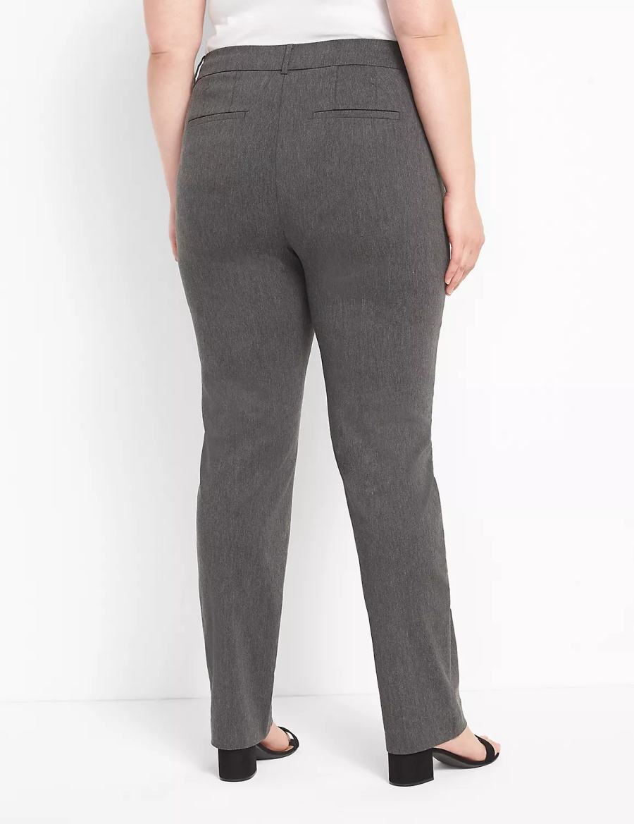 Lane Bryant Straight Leg 4-Season Pantaloni Donna Grigie | XZG3087EH