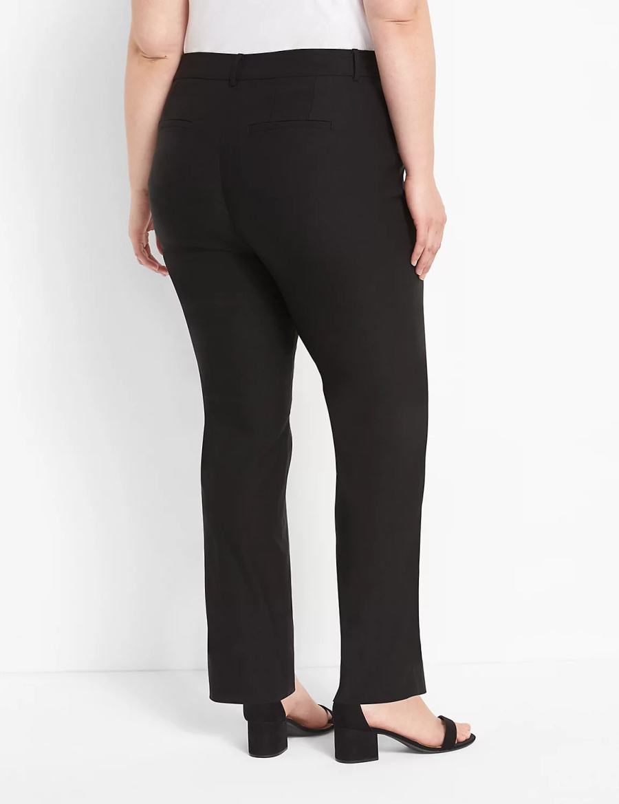 Lane Bryant Straight Leg 4-Season Pantaloni Donna Nere | XMJ2931WO