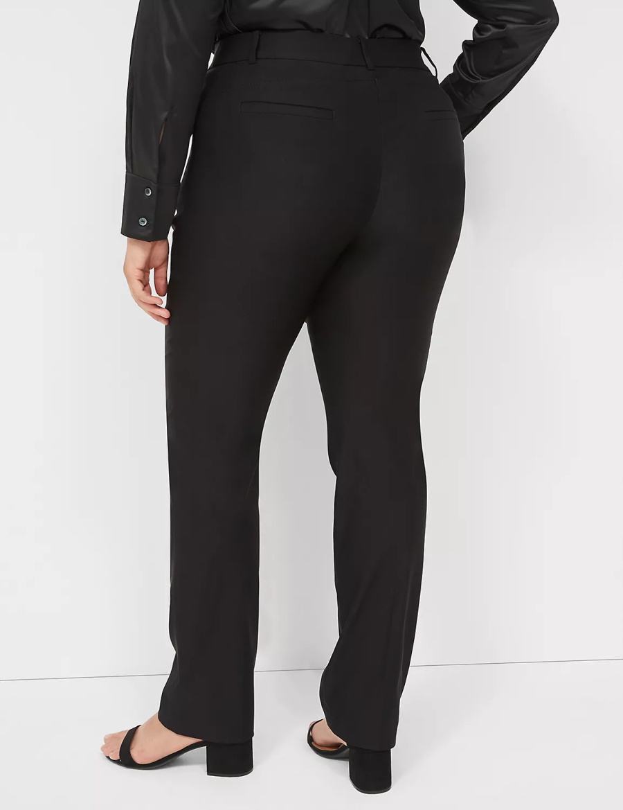 Lane Bryant Straight Leg 4-Season Pantaloni Donna Nere | DKN7343UN