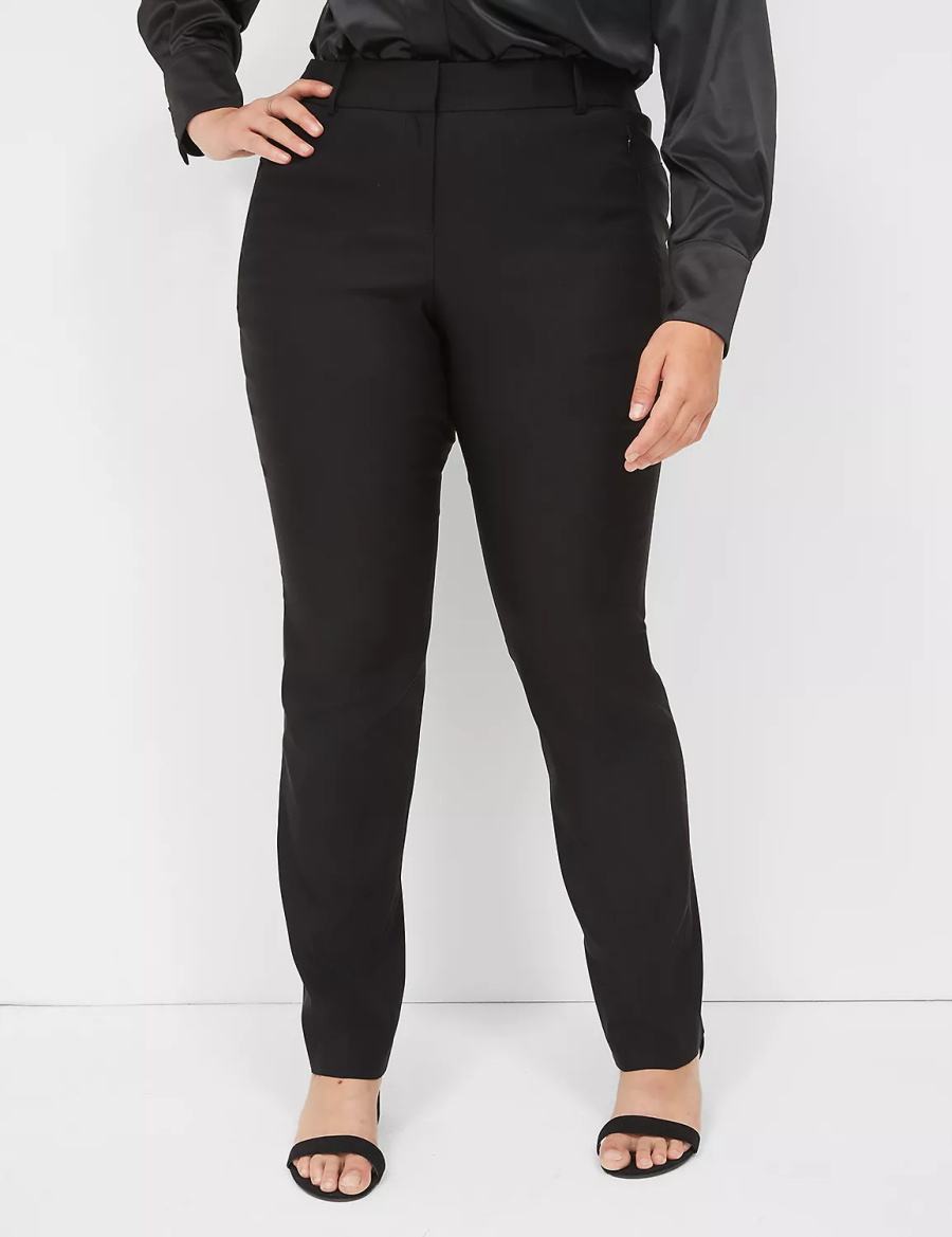 Lane Bryant Straight Leg 4-Season Pantaloni Donna Nere | DKN7343UN