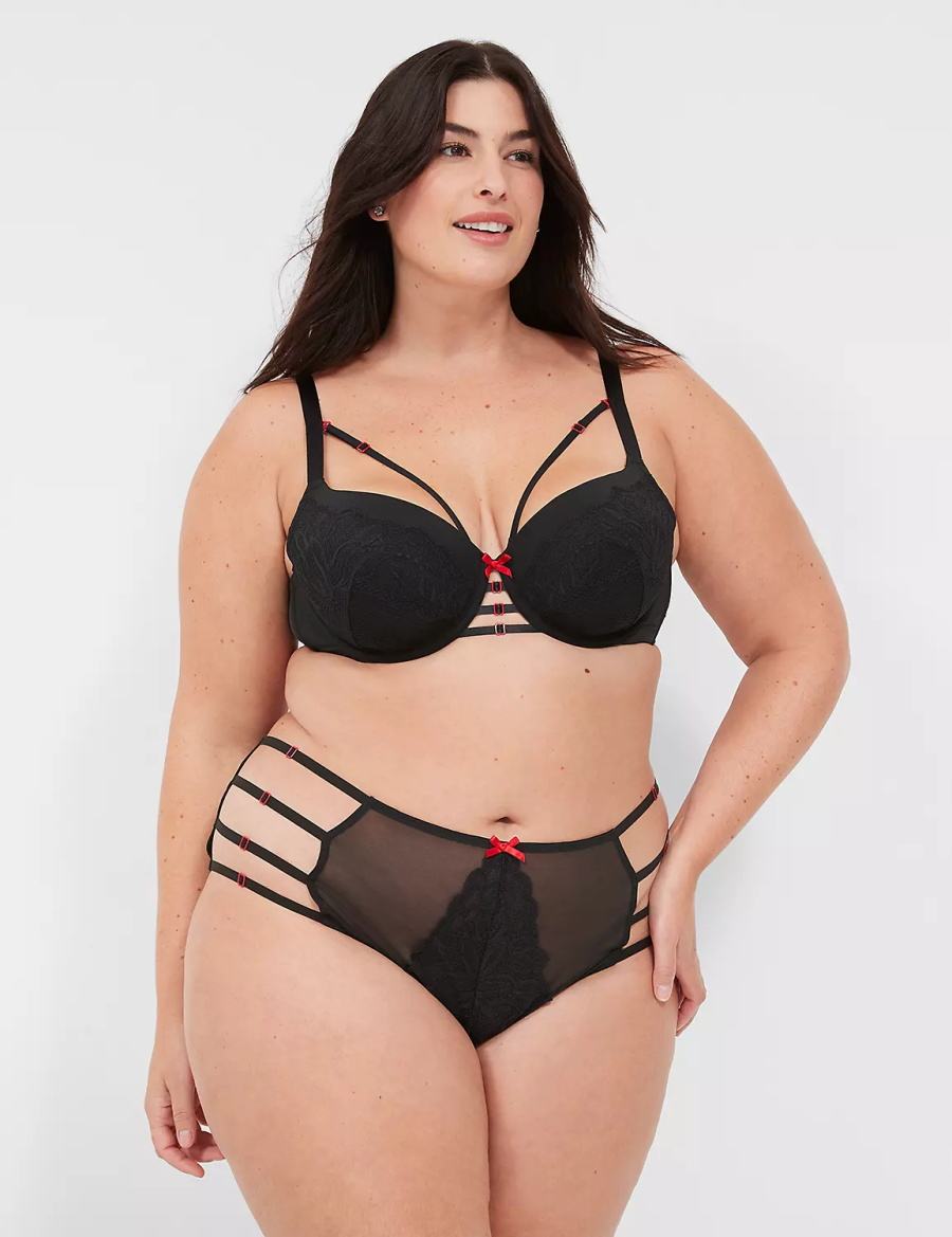 Lane Bryant Strappy Brief Slip Donna Nere | ION3533MD