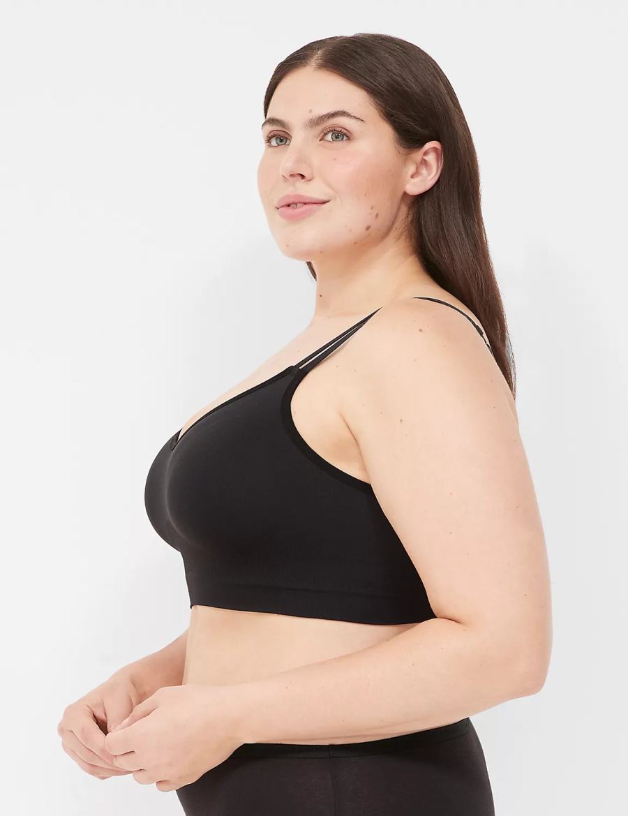 Lane Bryant Strappy Seamless Bralette Donna Nere | TAA116SQ