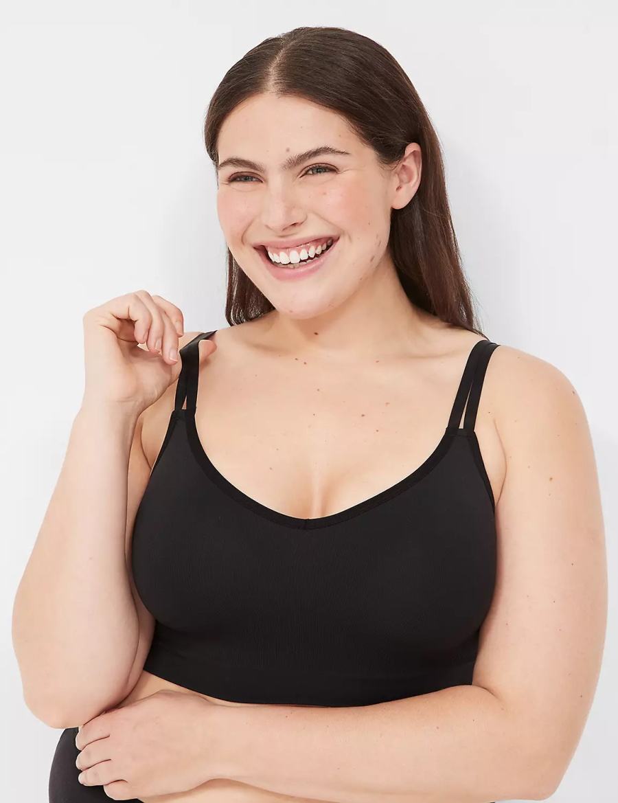 Lane Bryant Strappy Seamless Bralette Donna Nere | TAA116SQ