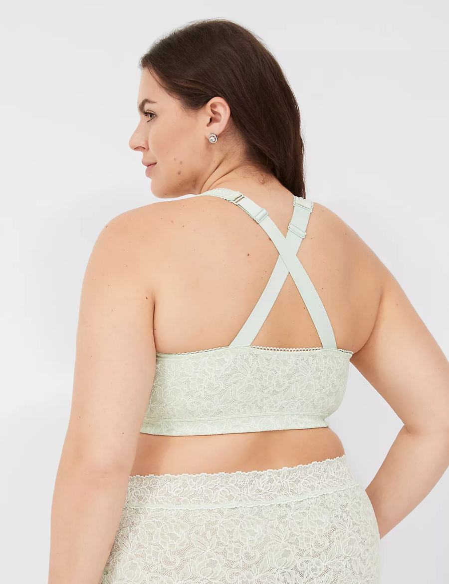 Lane Bryant Stretch Lace Bralette Donna Verdi Chiaro | TLR9315DZ