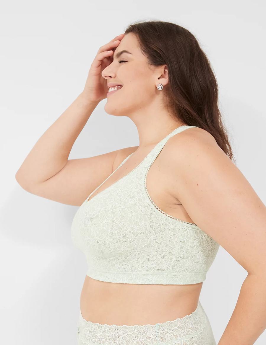 Lane Bryant Stretch Lace Bralette Donna Verdi Chiaro | TLR9315DZ