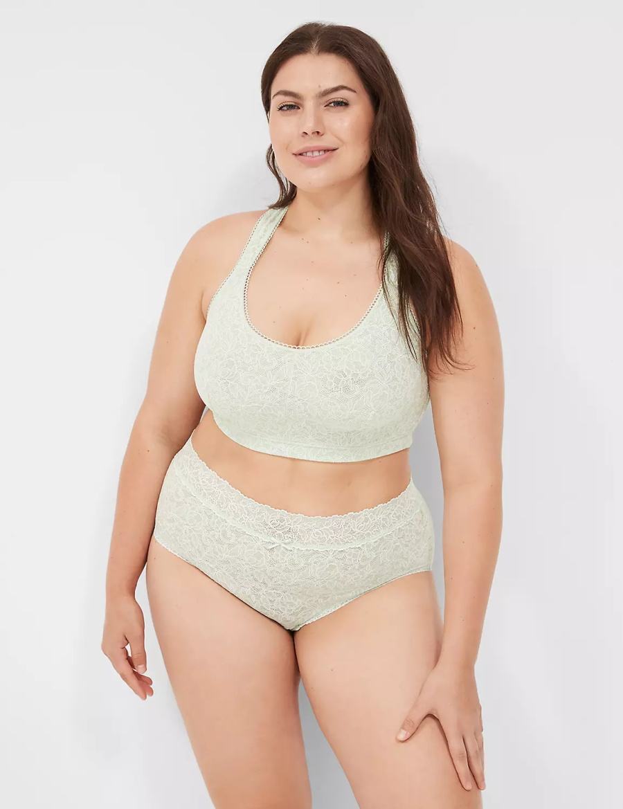 Lane Bryant Stretch Lace Bralette Donna Verdi Chiaro | TLR9315DZ