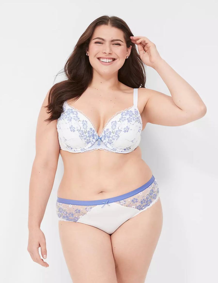 Lane Bryant Stretch Lace Mutandine Hipster Donna Bianche | HRW5928WS