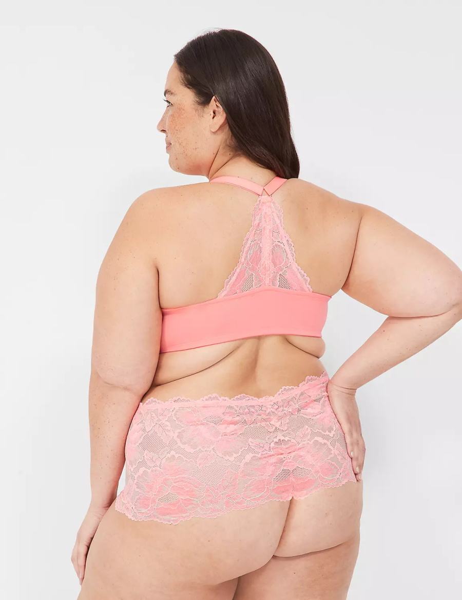 Lane Bryant Stretch Lace Mutandine Perizoma Donna Marroni | HSM7074TW