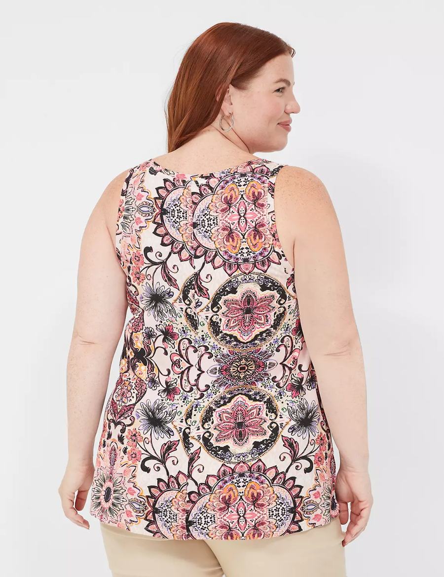 Lane Bryant Swing V-Neck Canotta Donna Colorate | FCF6920LP