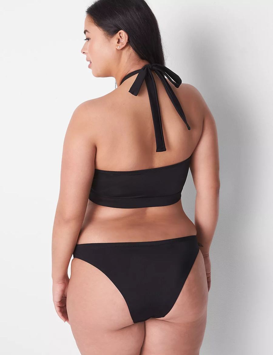 Lane Bryant Tanga Swim Slip Donna Nere | OYZ1314RT