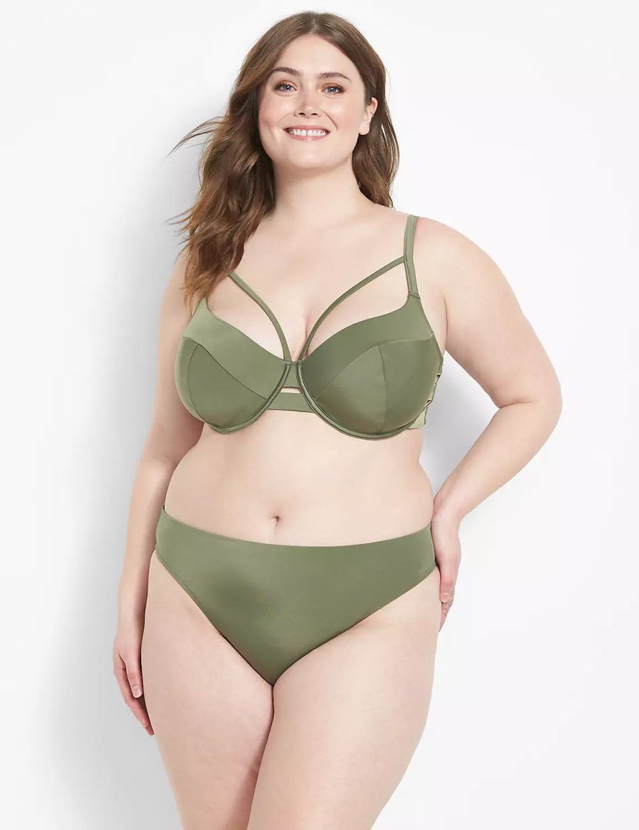 Lane Bryant Tanga Swim Slip Donna Verdi Scuro | JBW7722ME