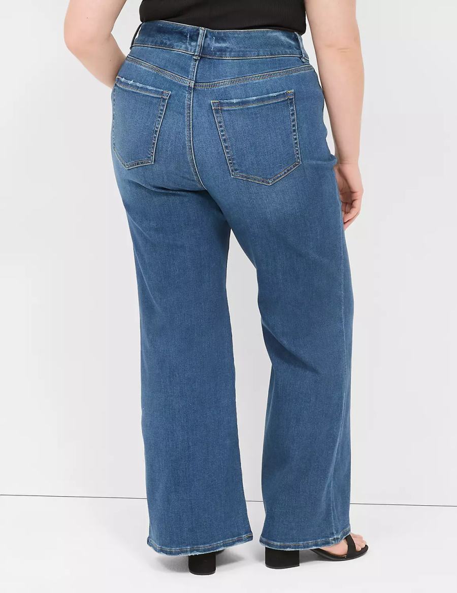 Lane Bryant Tighter Tummy Fit High-Rise Flare Jeans Donna Blu | VDV7197GW