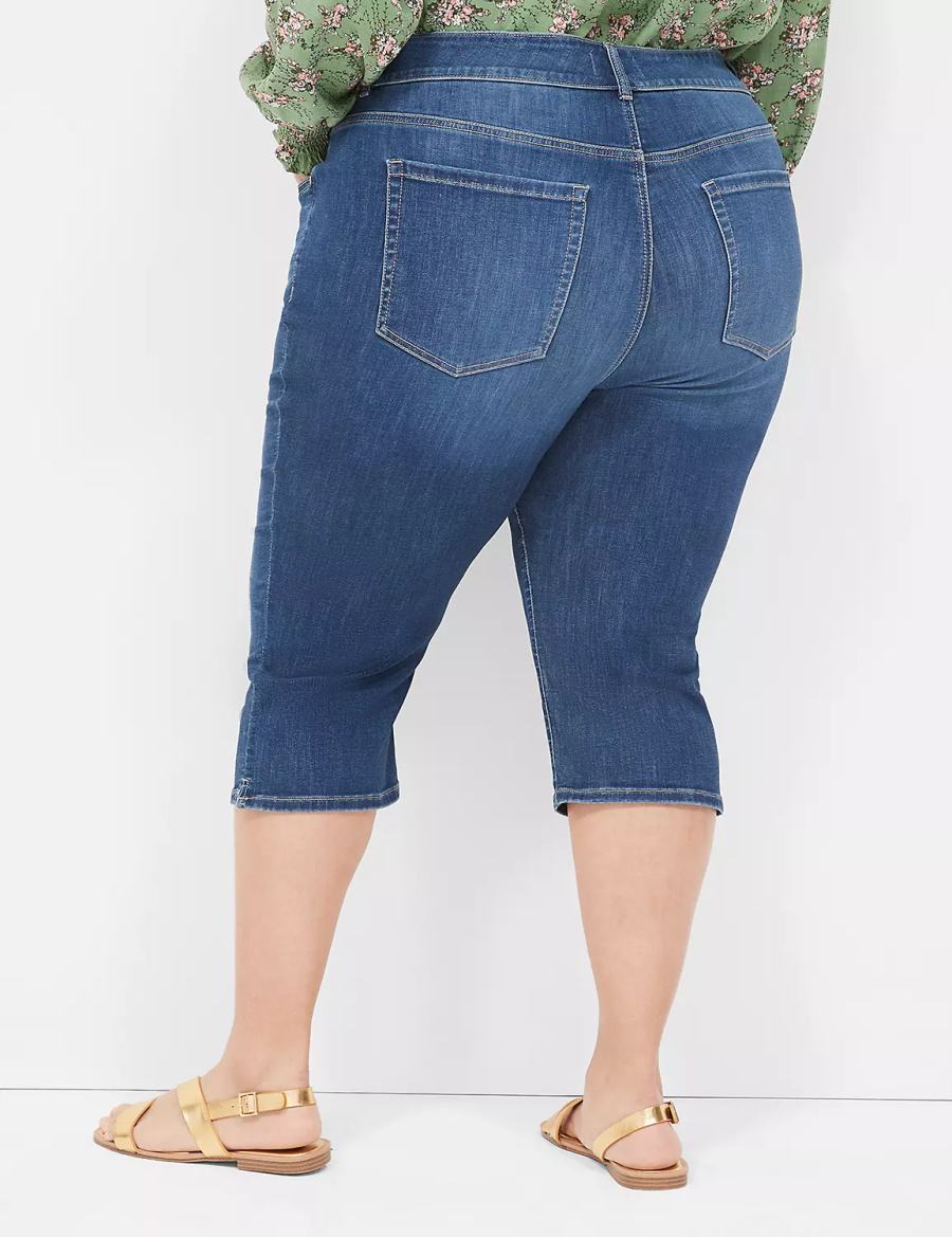 Lane Bryant Tighter Tummy Fit High-Rise Pedal Jeans Donna Blu | ALC5294JM