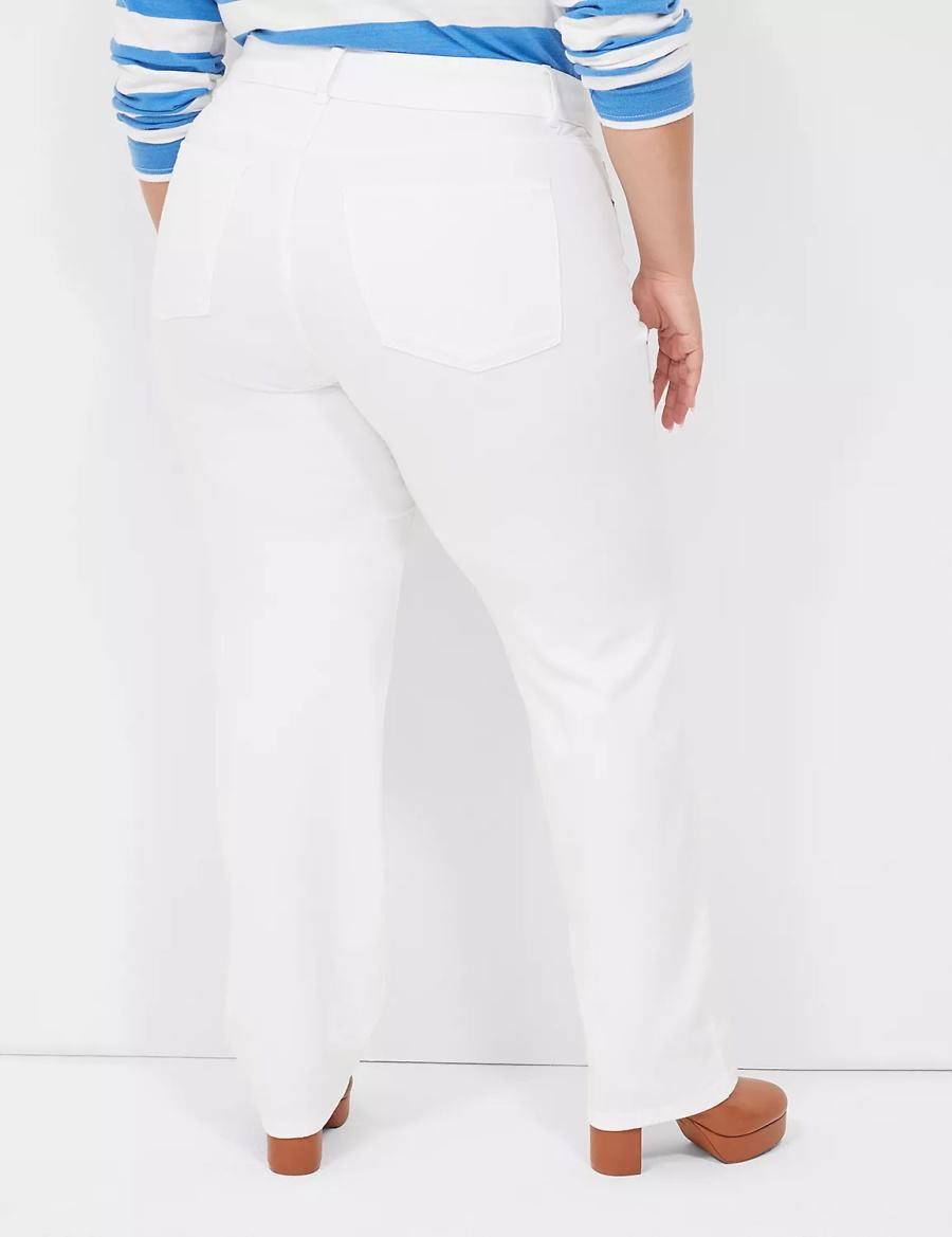 Lane Bryant Tighter Tummy Fit High-Rise Straight Jeans Donna Bianche | VCA7163NG