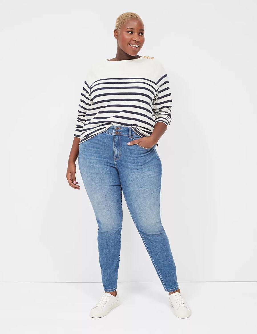 Lane Bryant Tighter Tummy High-Rise Skinny Jeans Donna Blu | NIS7634FE