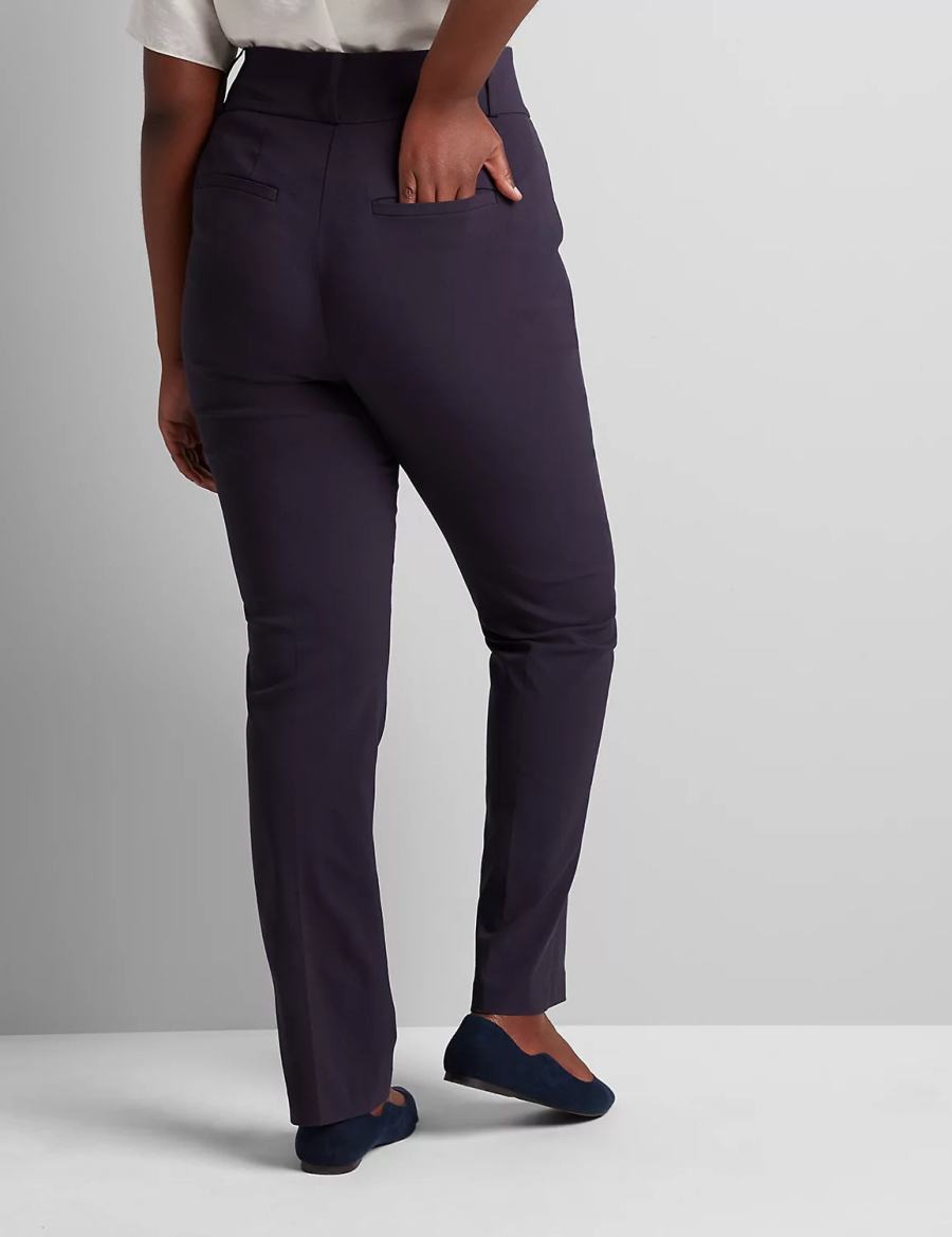 Lane Bryant Tighter Tummy High-Rise Straight 4-Season Pantaloni Donna Blu | IQI7867CV