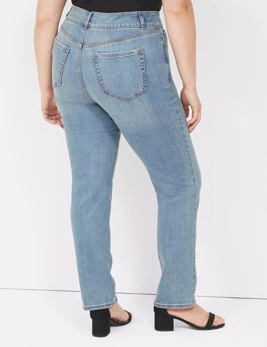 Lane Bryant Tighter Tummy High-Rise Straight Jeans Donna Blu | RXB5161PK