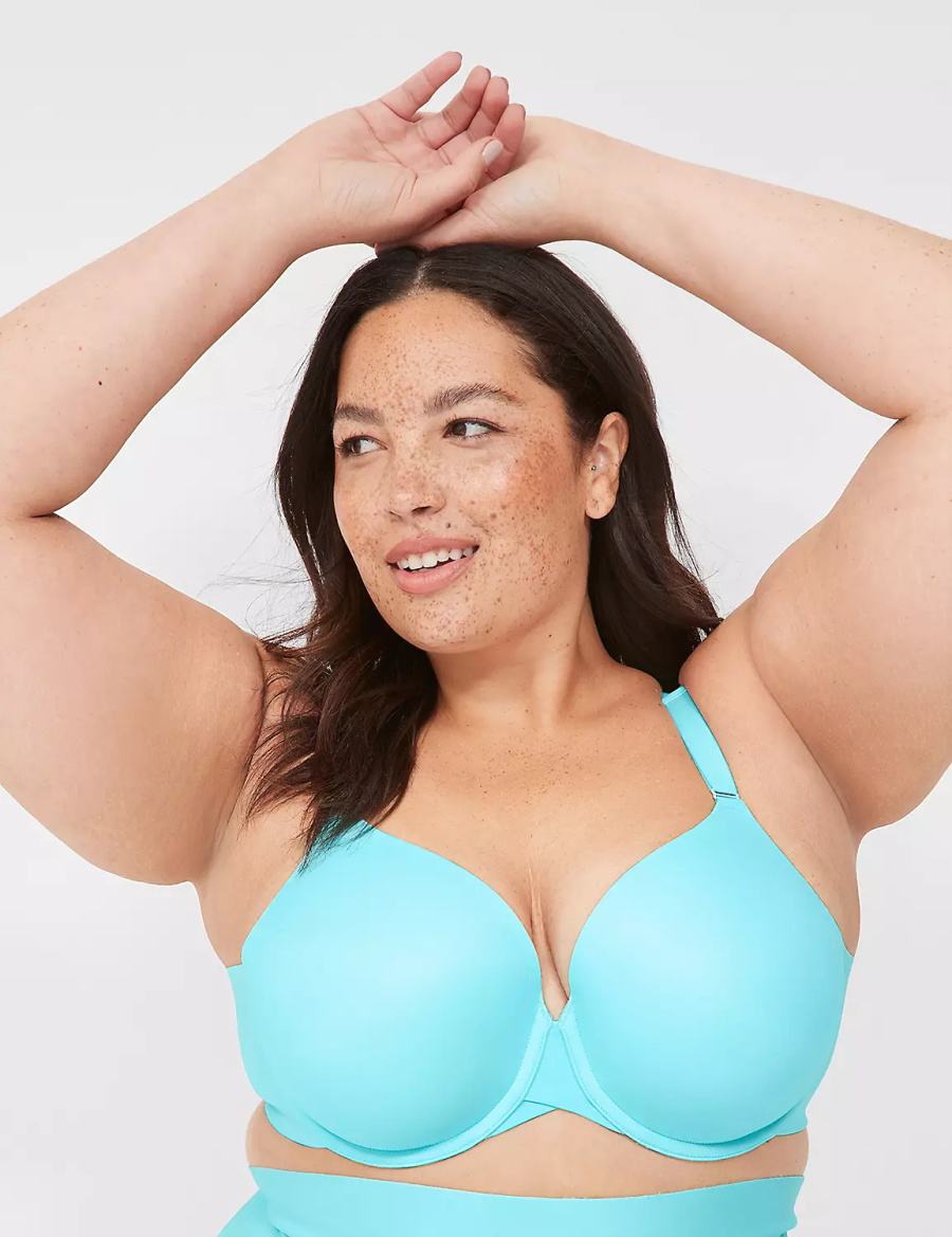 Lane Bryant Totally Smooth Lightly Lined Full Coverage Bralette Donna Verde Acqua | JGC7065EL