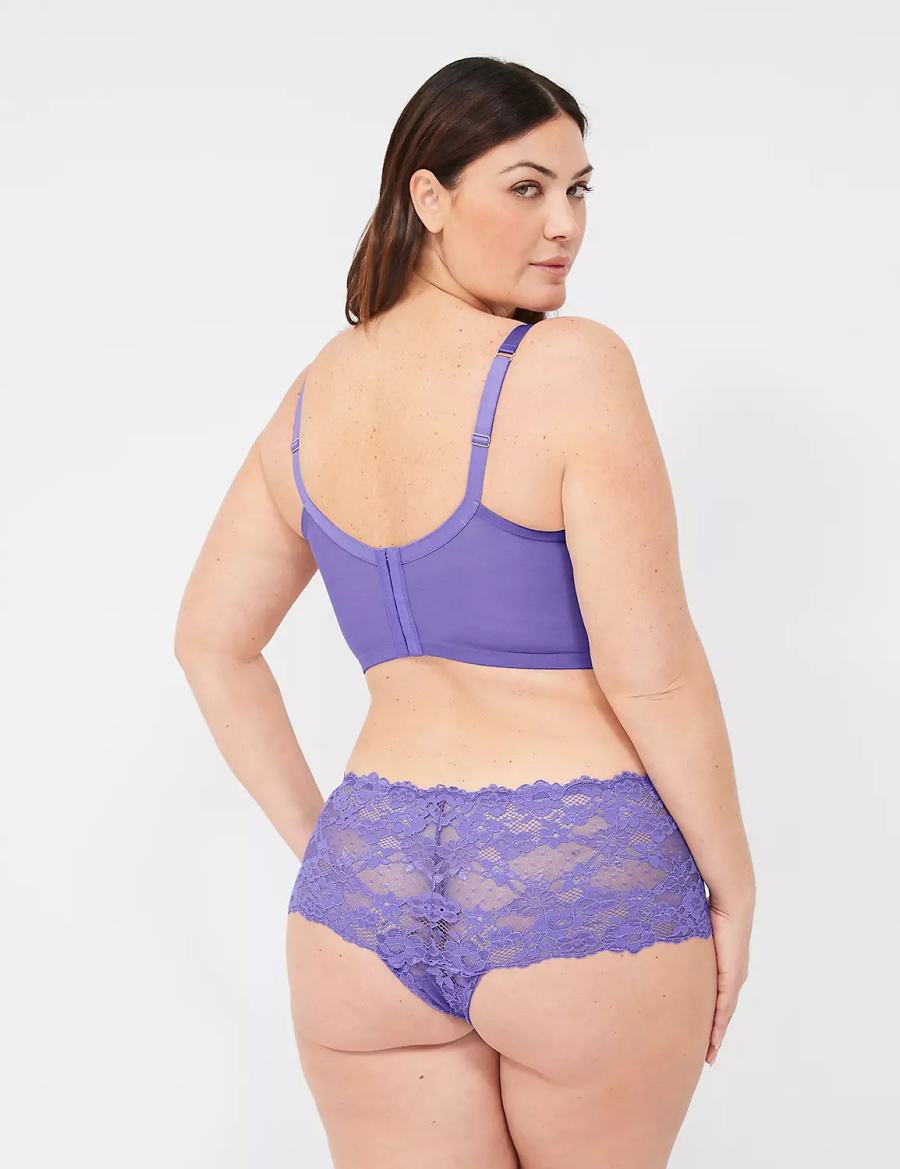 Lane Bryant Unlined Longline Reggiseno A Balconcino Donna Viola | ZCG8481PK