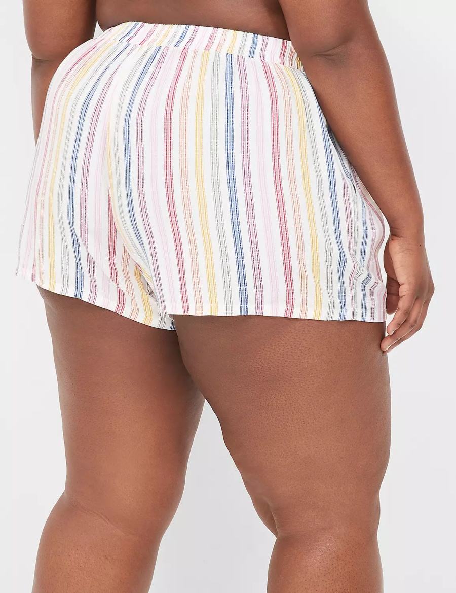 Lane Bryant Woven Boxer Sleep Pantaloncini Donna Colorate Strisce | YAA3788NX